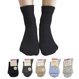 Sammy Agora 2-Pair Socks, Women's, No Tightening, No Elastic Socks, Women's, 9.1 - 9.8 inches (23 - 25 cm), Solid Color, No Elastic Waist, Loose, Short Length, Spring, Summer, Autumn, Winter, All Year