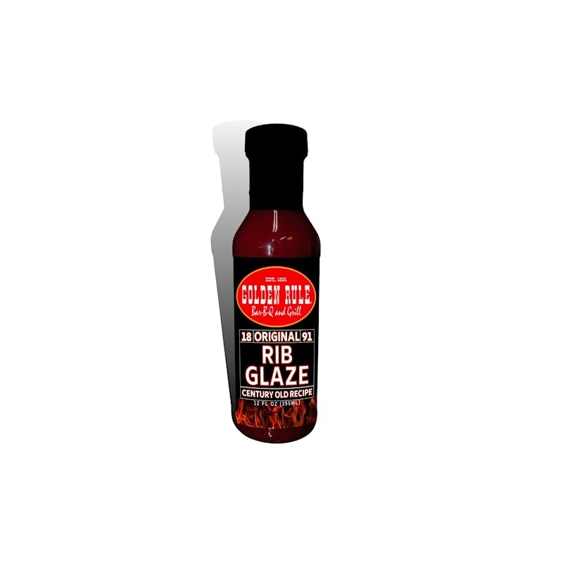 Golden Rule Rib Glaze-12 oz Bottle for Sticky & Flavorful