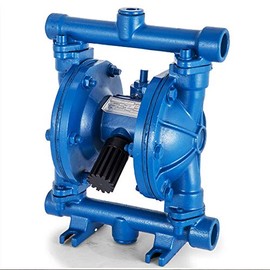 Eapmic Double Diaphragm Pump, QBK-15 Cast Iron Pneumatic Membrane Transfer Pump Air Operated Dual Diaphragm Pump 12GPM 1/2" Inlet Outlet 115psi
