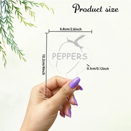 arricraft 15 Pcs Clear Vegetable Shape Acrylic Plant Tags, Hand Painted Graffiti Style Vegetable Themed Waterproof Garden Stake Labels for Indoor Outdoor Potted Plants Nursery Marker Decoration