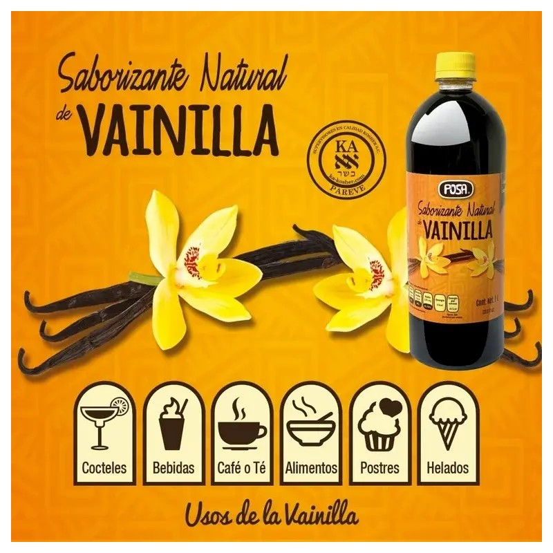 Saborizante Natural Vainilla Certificación Kosher 1lt