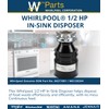 WHIRLPOOL 84211601 GENUINE OEM 1/2 HP In-Sink Disposer Replaces WG1202XH