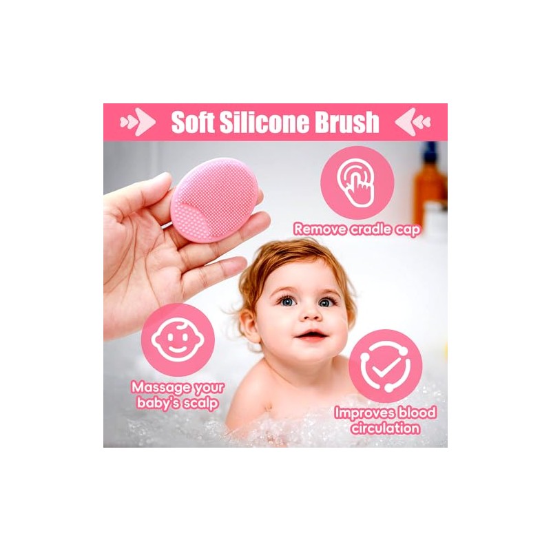 Cradle Cap Brush for Babies, 5Pcs Cradle Cap Treatment Set