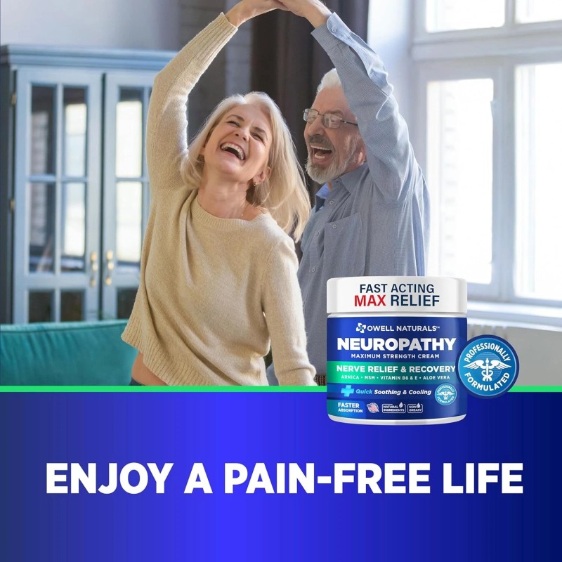 OWELL NATURALS Neuropathy Cream Extra Strength Nerve Relief Cream for