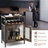 LOKO Wine Bar Cabinet, Industrial Liquor Cabinet with Detachable Wine