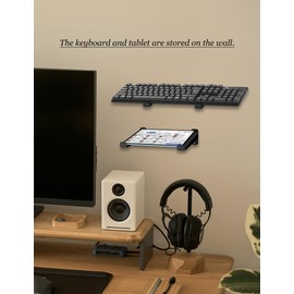NOTMBESTM Universal Wall Mount Storage Organizer for Keyboard, (Black)