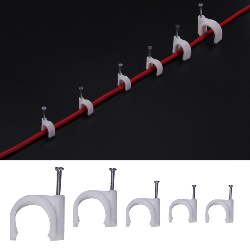310Pcs Cable Clip High Quality Round White Wire Wall Holder