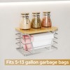 TIDIIABODE Trash Bag Dispenser with Bamboo Top for Kitchen Storage