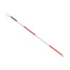 Folding Blind Cane Anti Slip Handle Red White Aluminium Light