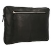 Gusti Austi Vegetable Tanned Laptop Case Leather Black Leather, black