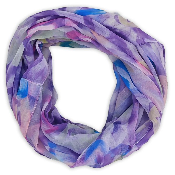 styleBREAKER women's loop scarf with brushstroke heart pattern | airy