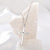 BEILIN Just Breathe Cross Necklace 925 Sterling Silver Small Cross
