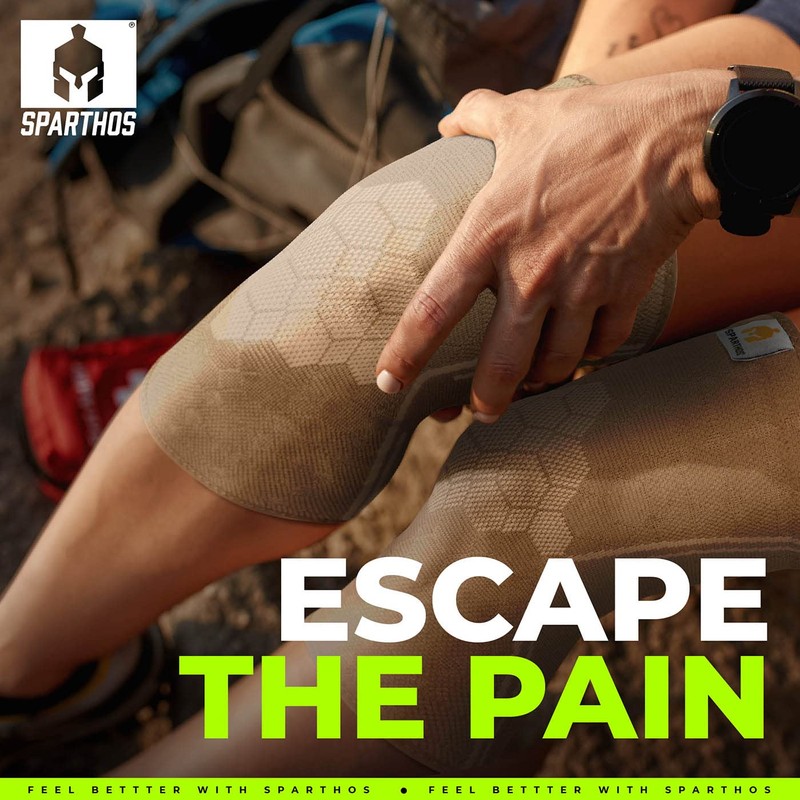 Sparthos Knee Compression Sleeves [Desert Beige - Med] x Hinged