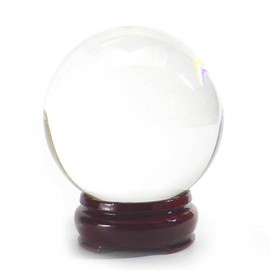 水晶玉 人工水晶 人工水晶玉 台座 人工 （溶錬） 水晶玉 80mm