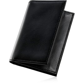 Tokyo amachi Kobo Business Card Holder, Men's, Genuine Leather, Made in Japan, Easy to Use, Deep, Wide, Made in Japan, Kobe Beef, Tatsu Leather, Black