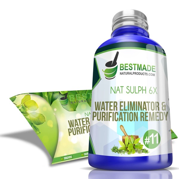Nat Sulph 6X - Cell Salt Remedy for Digestion, Nausea, Vomiting, & Indigestion. Great for Coughs, Congestion, & Earaches - Drink with Water - No Risk Purchase - Non-Drowsy