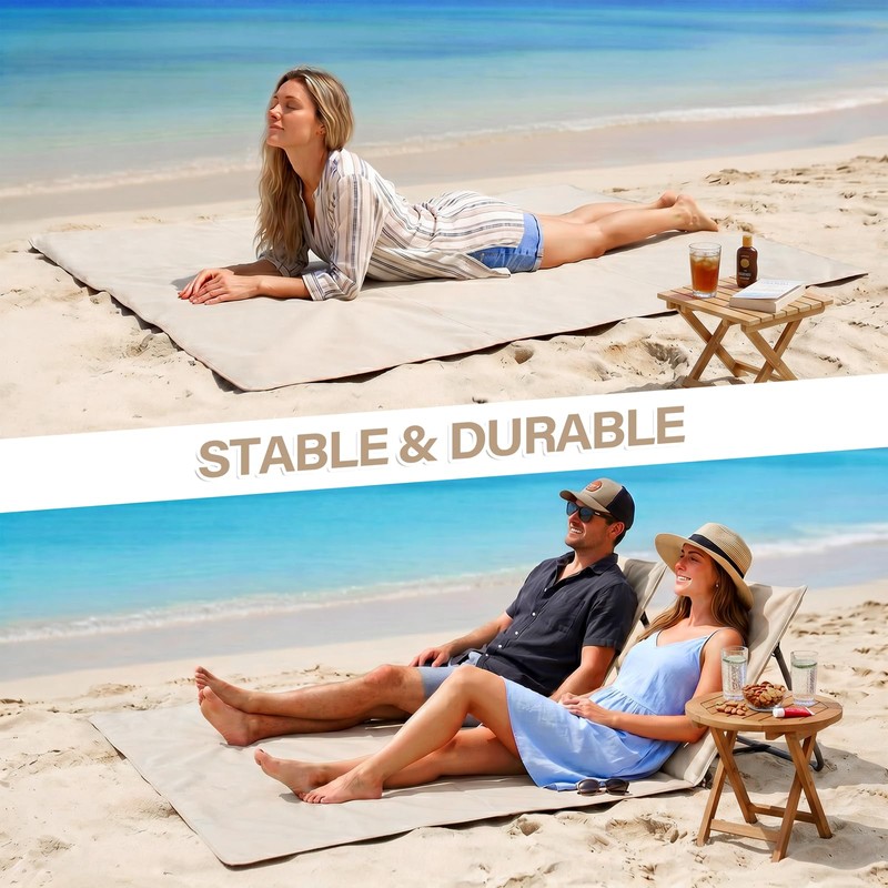 CAMPHILL 2-Person Portable Beach Lounge Chairs,Lightweight Outdoor Beach Mat with