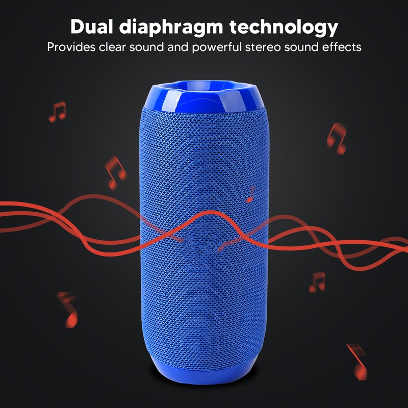Portable Bluetooth Speaker Waterproof Double Diaphragm Durable Bluetooth Subwoofer for