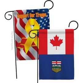 Canada Alberta Garden Flags Pack Regional Provinces Canadian Territories Region Country Particular Area Support Our Troops Small Decorative Gift Yard House Banner Double-Sided Made In USA 13 X 18.5