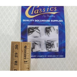 Handley Nails Brads Small Tiny Thin 1/4" Dark Pewter Black Pack of 100 Hardware