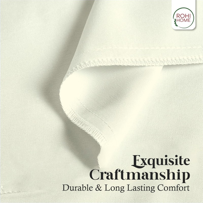 Rohi Cream Single Flat Sheet Microfibre – Ultra-Soft, Durable, and