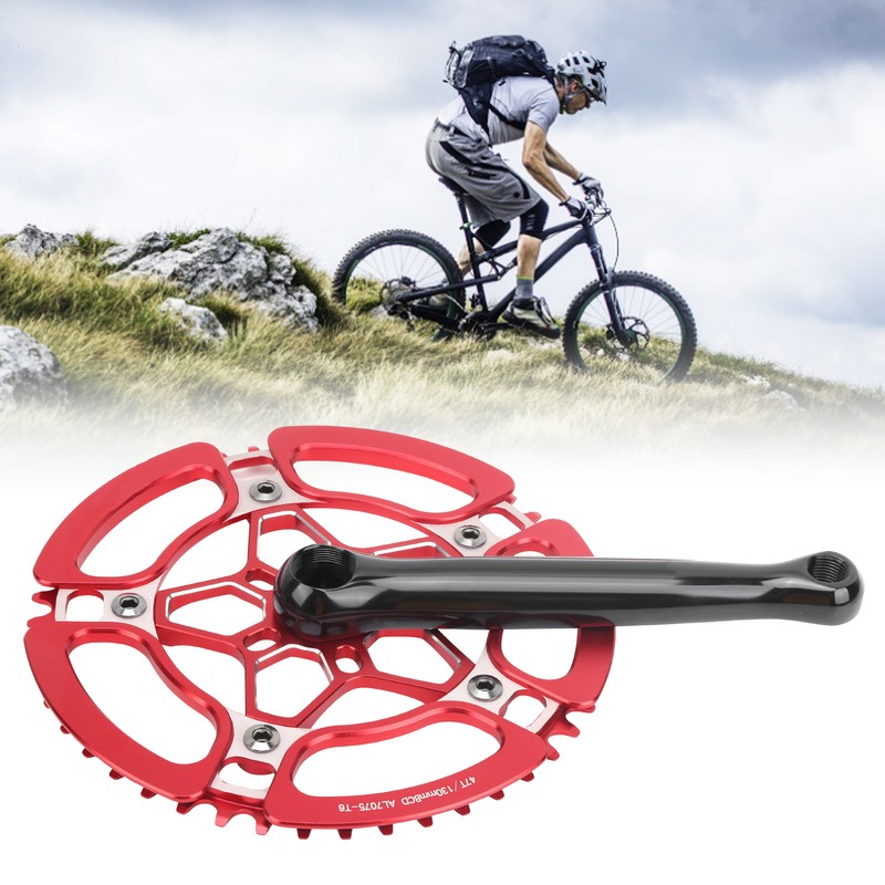 BCD130mm Bike Crankset Crank Arm Aluminium Alloy 47T Single Speed