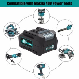 SKYON 40 Volt 5.0Ah Battery for Makita 40V XGT Battery 4.0Ah 160Wh BL4040 BL4050 5.0Ah