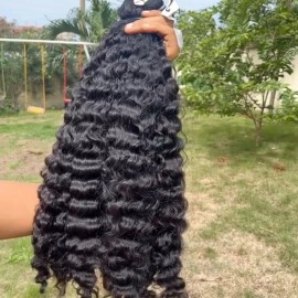 Unprocessed Vietnamese Raw Hair Burmese Curly Bundles Human Hair Weave Vendors Natural Color Single Donor Human Hair Extensionsstyle: Kinky Curl, color: Black, Stretched Length: 24"