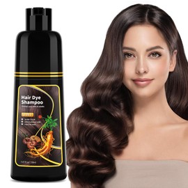 Champú Tinte Castaño Oscuro Nutrición Natural Cubrir Canas Mujer Coloración Semipermanente Instantánea Dura Días Ingredientes Herbales Naturales 150