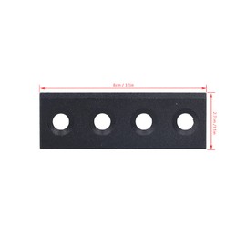 Barn Door Rail Connecting Plates Set Carbon Steel 4 Hole Fixing for Stable Connection of 8 x 2.7 cm Large Rails DIY Accessories