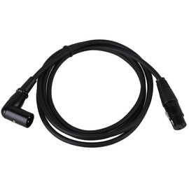 BQLZR Black 1.5M 4.92ft Professional Foot Shielded XLR Male Right Angle to Female Mic Microphone Cable