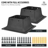 2PCS 4x4 inch Post Base, LAVANE Heavy Duty Powder-Coated Steel