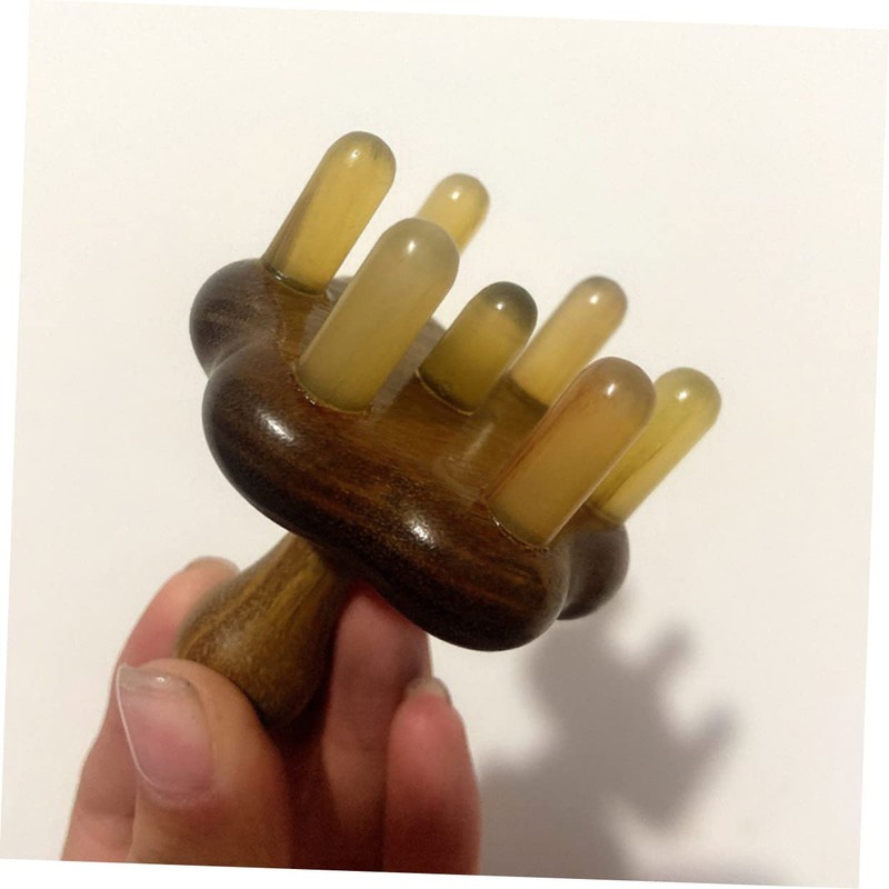 Ipetboom Guasha Massage Tool Massage Comb Horns Exfoliating Brush Anti-static