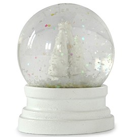 vonHermine Mini Glitter Snow Globe Christmas Tree Diameter 4.5 cm 6 cm