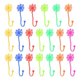 20 Pieces Sticky Spider Webs Spider Toys for Kids Shooting Games for Kids Stretchy Toys Stretchy Sticky Toys (Random Color)