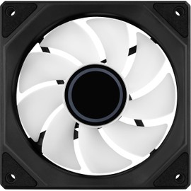 AeroCool Phantom M-3 Reverse Infinity Mirror ARGB Fan, for PC Case, 120mm, PWM 500-1800 RPM, Hydraulic Bearing, Eight Shock-Absorbing Pads, Liquid and Air Cooler, Black