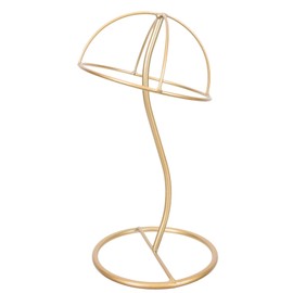 TOPBATHY Hat Display Stand Iron Retail Display Stand Jewellery Hanging Rack Table Hat Holder Wig Stand Organiser Golden