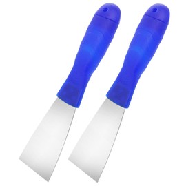 Putty Knife, 2 PCS 2 Inch Carbon Steel Scraper, Plastic Handle Spackle Knives for Drywall, Decals, Wall paper, Patching, Painting, Taping, Scraping Coating