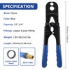 Flytuo 1/2" & 3/4" Combo PEX Crimping Tool for Copper