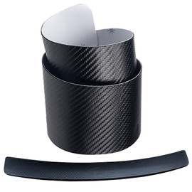 37.4"x2.56" Bumper Guard for Car, Carbon Fiber Leather Guard