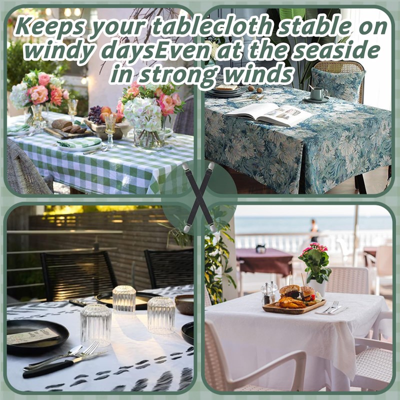 Bertork Invisible Tablecloth Clips - Secure Your Tablecloth with Hidden