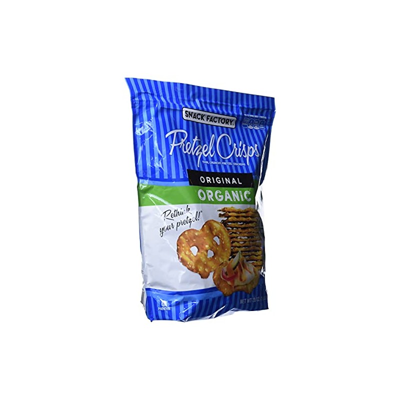 Snack Factory Pretzel Crisps, Original ORGANIC, 28 oz Bag