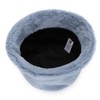Eco Fur - Sombrero de cubeta de azúcar, Azul, Small-Medium