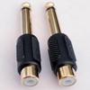 Mirhua Phone Adapter Plug 6.35mm Male to RCA Female Converter