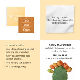 Filabé of Switzerland - Skin Clear Dry - Facial Care for Sensitive, Dry Skin with Impurities - Pack of 28 Applications - Vegan and No Additives - Swiss Made