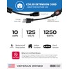 Iron Forge Cable SJEOW 20 ft Black Outdoor Coiled Extension
