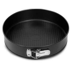 FORMEGOLOSE™, Tortiera apribile 1 fondo Ø 22 cm, Acciaio con rivestimento antiaderente, Nero
