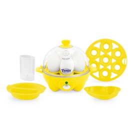 PEEPS x Dash Chick Rapid Egg Cooker: 7 Egg Capacity Electric Egg Cooker for Hard Boiled Eggs, Poached Eggs, Scrambled Eggs, or Omelets with Auto Shut off Feature - Yellow