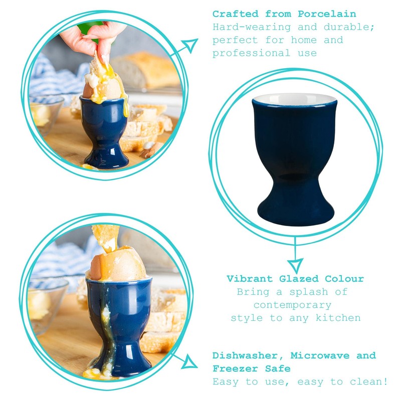 Argon Tableware Coloured Ceramic Egg Cups - Pack of 2