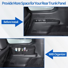 Car Trunk Organizer Compatible with Toyota Land Cruiser 250 Prado J250 JC250 2024 2025, Multifunctional Rear Storage Bag Oxford Cloth Car Bag Storage Trunk Organizer Space Saving (Right Side)